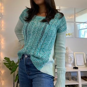 American Eagle Outfitters Turquoise Sweater